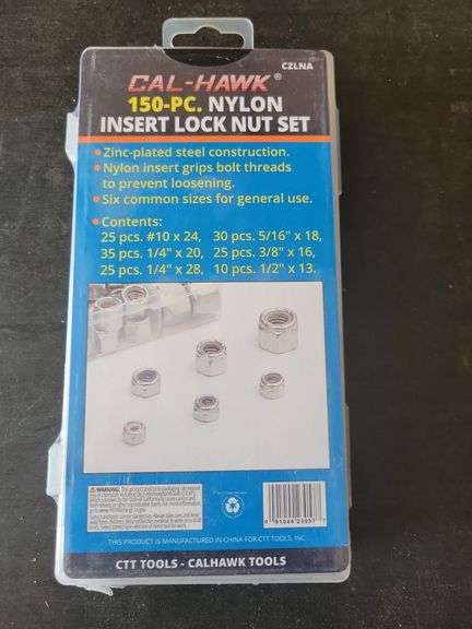 Cal-Hawk 150 pc. Nylon Lock Nut Set