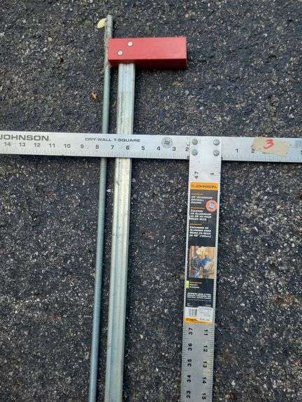 Johnson Drywall Square, Bessey Clamp, and Allthread