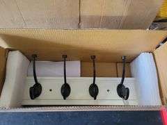 New 18" White Hook Rack