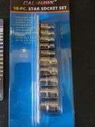 5 pc. Reducer and 10 Star Socket Sets New