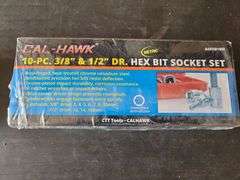 Cal-Hawk 10pc. Metric Hex Bit Socket Set