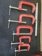 5 C-Clamps  3-5" and 2-3"