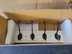 New 18" White Hook Rack