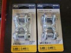 Pair 3/8" Double Clevis Links 5400lb. cap.
