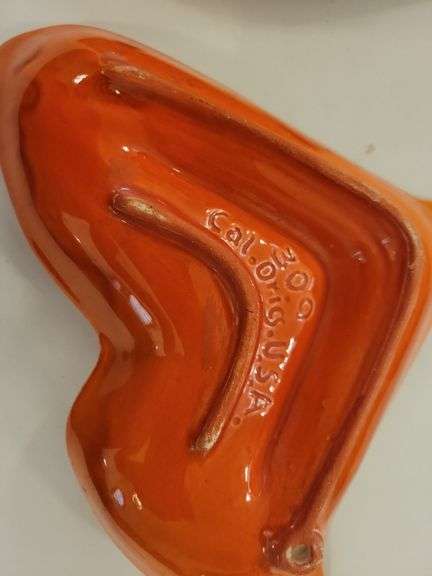 California USA Orange Ash Trays