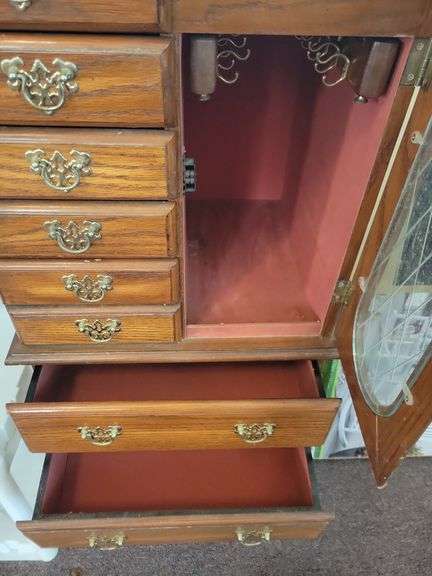 Oak Jewelry Cabinet