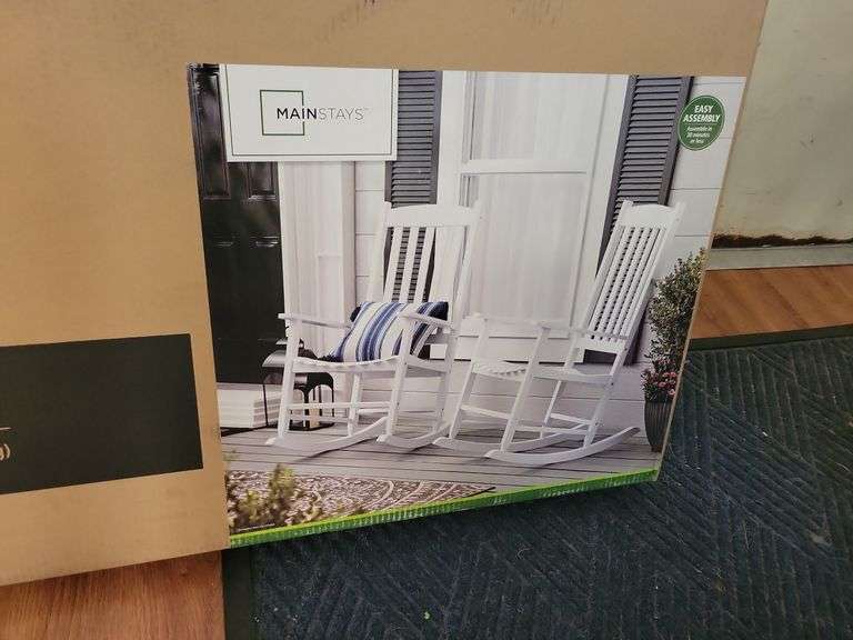 NIB Mainstays Wooden Porch Rocker