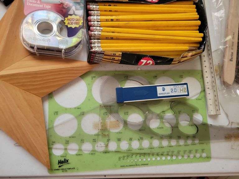 Box Pencils, Colored Pensils and Draftsman Tools