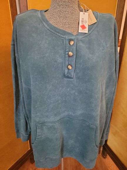 Natural Reflections DeepTeal Pullover w/ Pockets