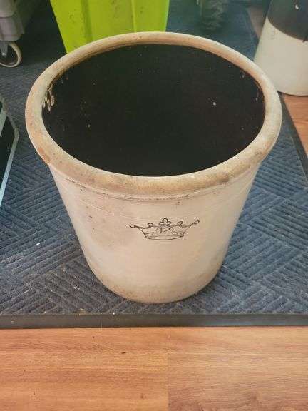 12 Gal. Crock with Crown Symbol
