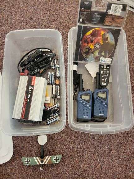 Inverter, Batteries, and Walkie Talkies