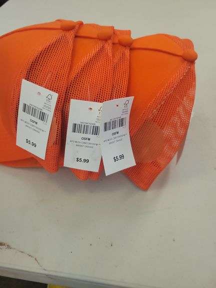 4 Blaze Orange BPS Hats