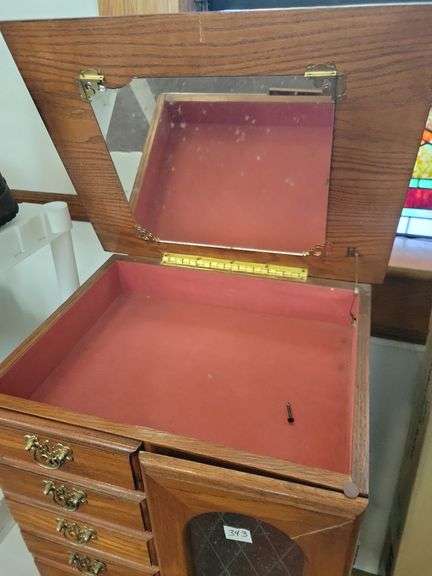 Oak Jewelry Cabinet