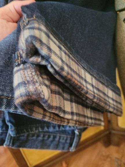 2-Red Head 33 x 30 Jeans (Dark is Flannel Lined)