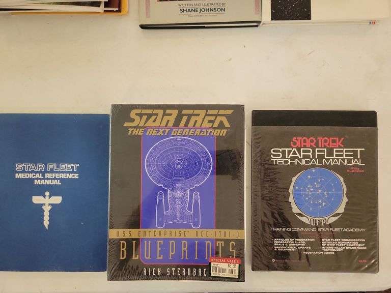 3- Star Trek Star Fleet Books(Blue Prints Sealed)
