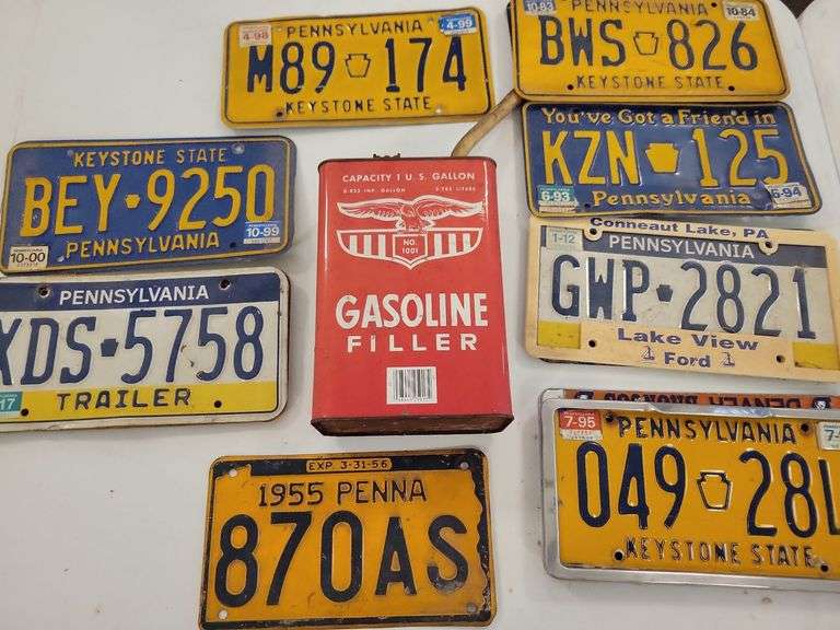 Gas Can And License Plates