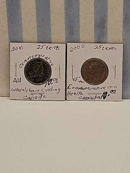 2- Canadian Commemorative Quarters