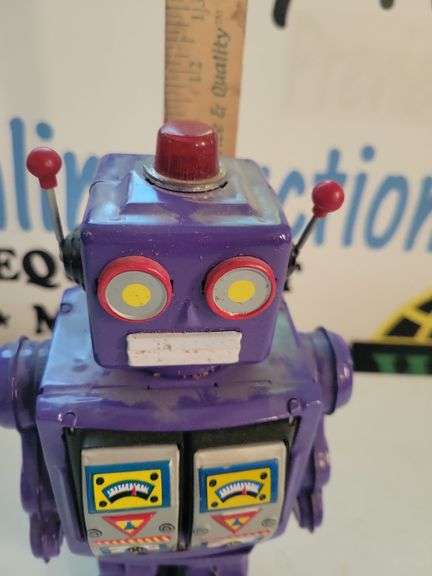 Tin Toy Purple Robot