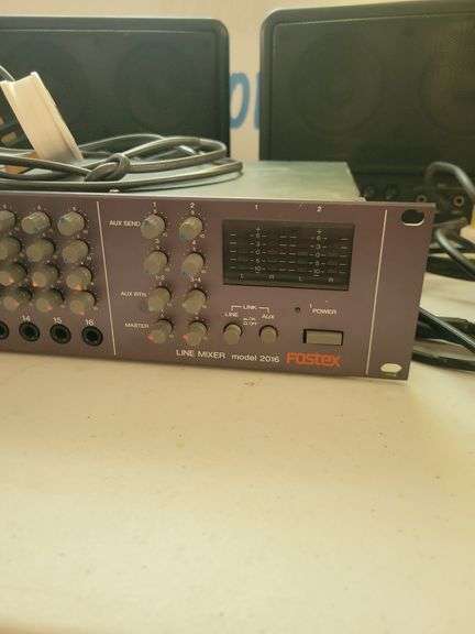 Foster Mod 2018 Line Mixer and 2 Yamaha Monitor Speakers (see Description Below)