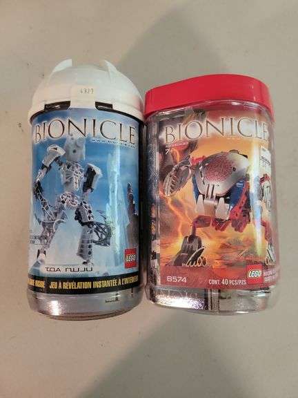 Lego Bionicle Toa Nuju and Tahnok-Kal (Not Sealed see Pictures) Toa-has 48pcs. Tahnok -Pcs. missing