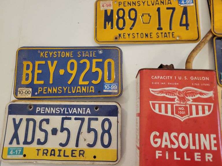 Gas Can And License Plates