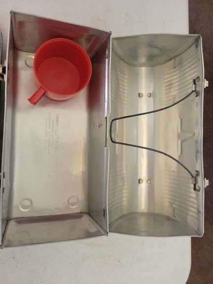 Tin Lunchbox and Ice Cube Trays
