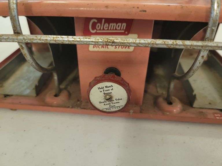 Pink Coleman LP Gas Picnic Stove