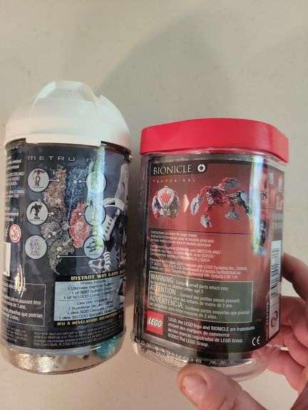 Lego Bionicle Toa Nuju and Tahnok-Kal (Not Sealed see Pictures) Toa-has 48pcs. Tahnok -Pcs. missing