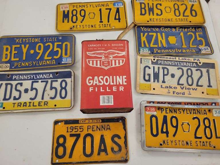 Gas Can And License Plates