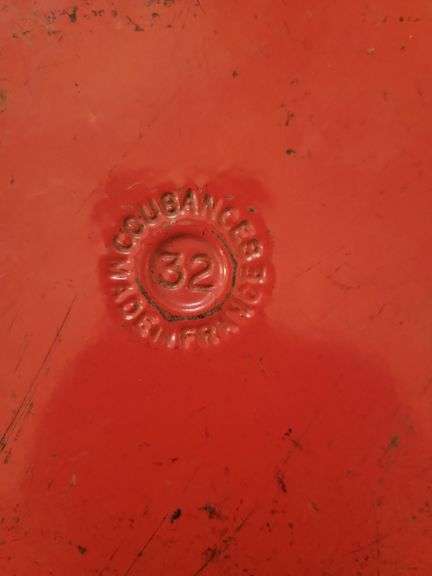 2 Enamel Cast Iron Pots and Skillet Lid