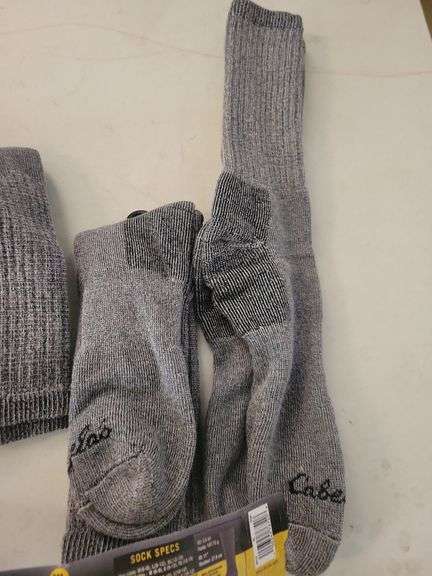4 Cabela's XL Wool Crew Boot Socks
