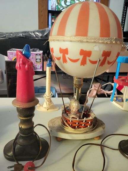 Dolley Toy Hot Air Balloon, Candles, and Misc