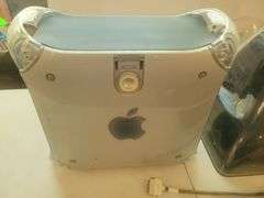 Apple G4 Cube Computer w/Keyboard and Mouse (Monitor w/ Cracked Base)