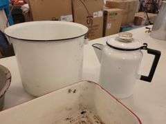 Enamel Ware and Gray Granite