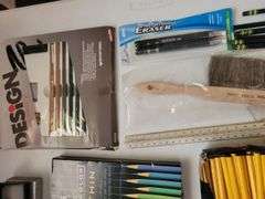 Box Pencils, Colored Pensils and Draftsman Tools
