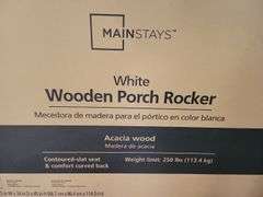 NIB Mainstays Wooden Porch Rocker