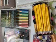 Box Pencils, Colored Pensils and Draftsman Tools