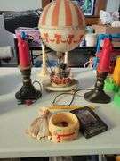 Dolley Toy Hot Air Balloon, Candles, and Misc
