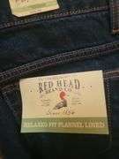 2-Red Head 33 x 30 Jeans (Dark is Flannel Lined)