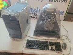 Apple G4 Cube Computer w/Keyboard and Mouse (Monitor w/ Cracked Base)