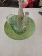 Green Bowl and Coca-Cola Cups