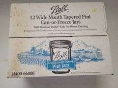 12 Ball Wide Mouth Pints w/ Lids and Rings