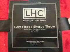 NEW LHC 60"x70" Fleece Sherpa Throw