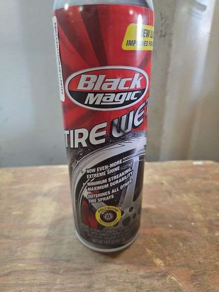2 Cans Black Magic Tire Wet Spray 14.5 oz. Tire Shine
