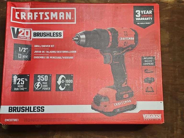 Craftsman V20 Brushless ½ Drill Driver Kit