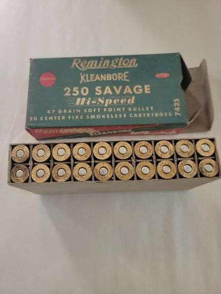 Vintage Remington Kleanbore 250 Savage 87gr. 20ct.