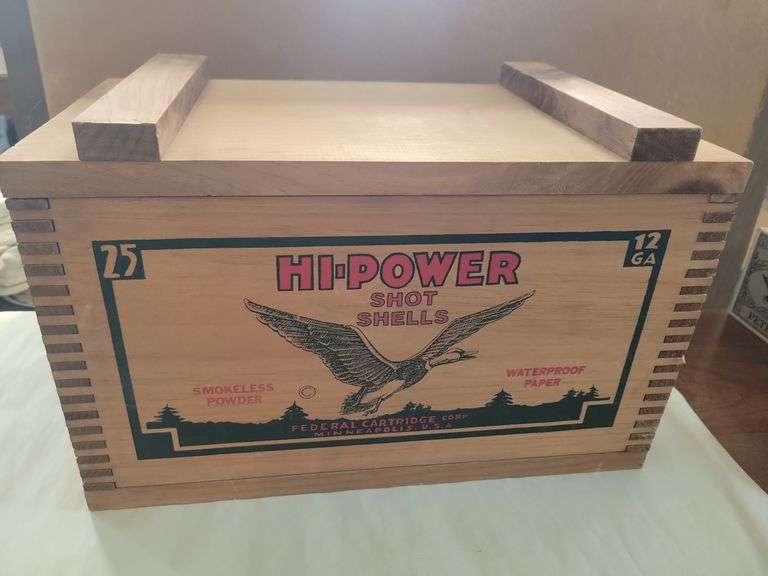 Federal Hi Power Wood Packing Box