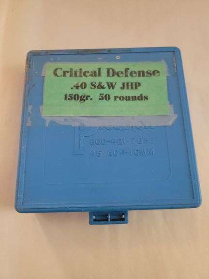 Critical Defense 40 S&W JHP 150gr. 100rds.