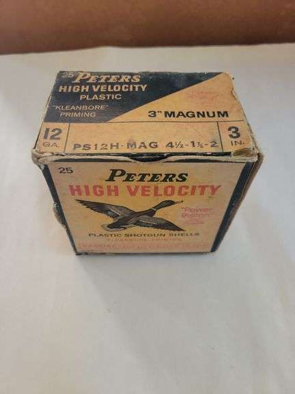 Vintage Peters High Velocity 12ga. Box Mixed Ammo 25ct.