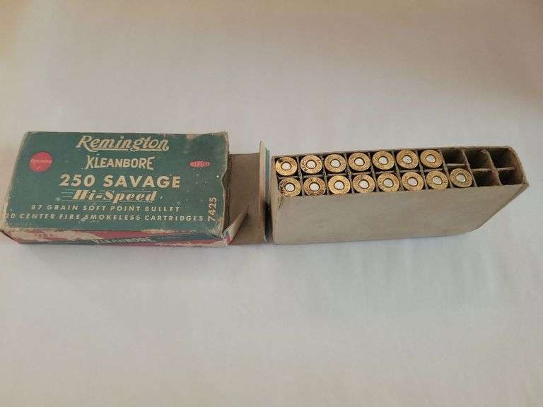 Vintage Remington Kleanbore 250 Savage 87gr. 15ct.